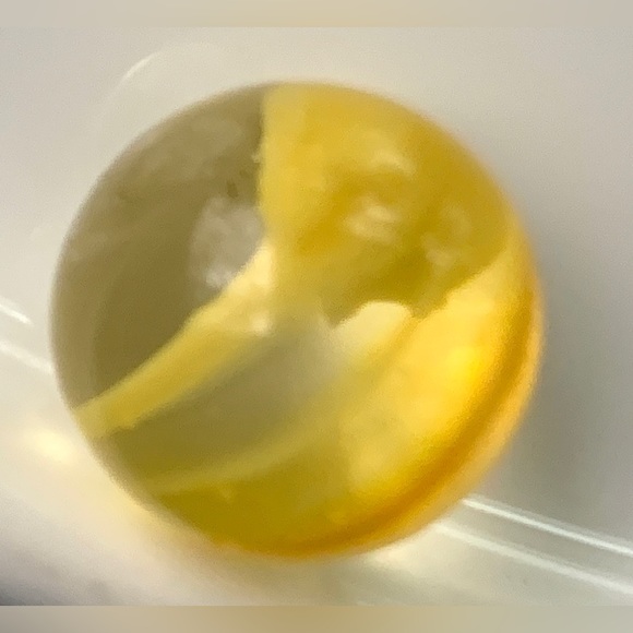 Vintage Yellow Egg Yolk Cat’s Claw Blown Glass Antique Marble - Picture 14 of 16